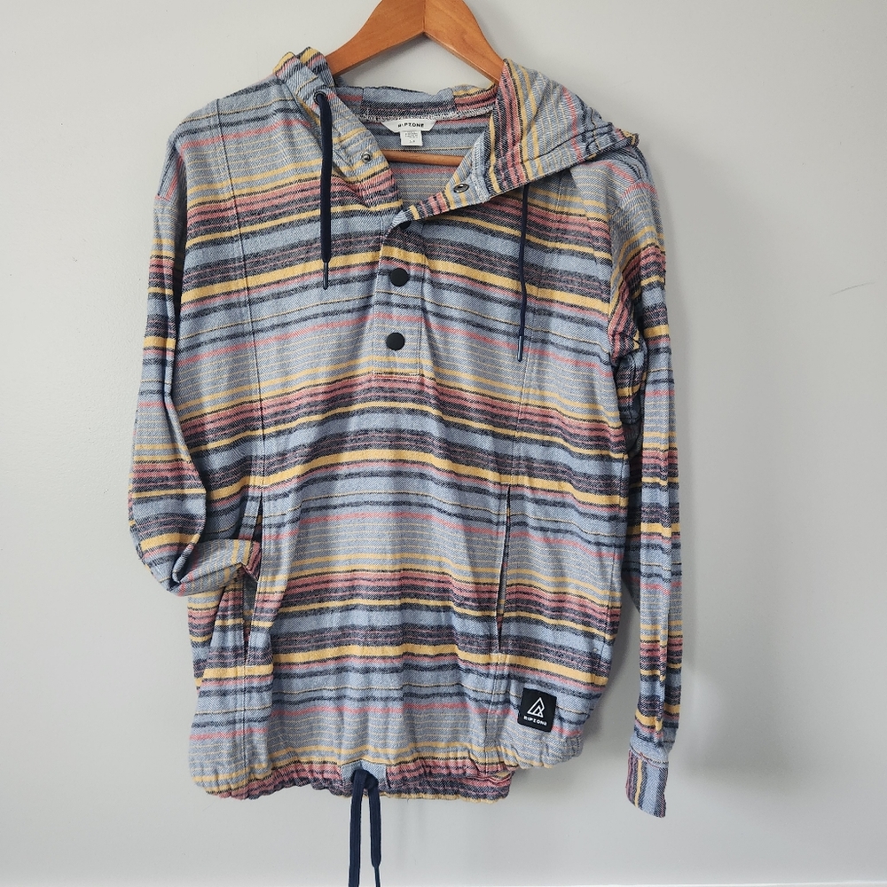 Ripzone Striped Hooded Men's Sweater Featuring Kangaroo Pocket